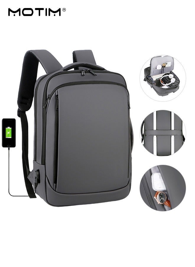 Motim Travel Laptop Backpack, Anti-Theft Durable Laptop Backpack with USB Charging Port, Waterproof Computer Bag Fits 15.6 Inch Laptop Notebook with Independent Computer Compartment, Large Capacity - Image 2